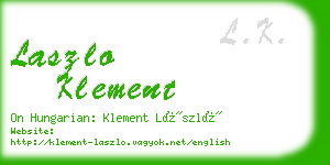 laszlo klement business card